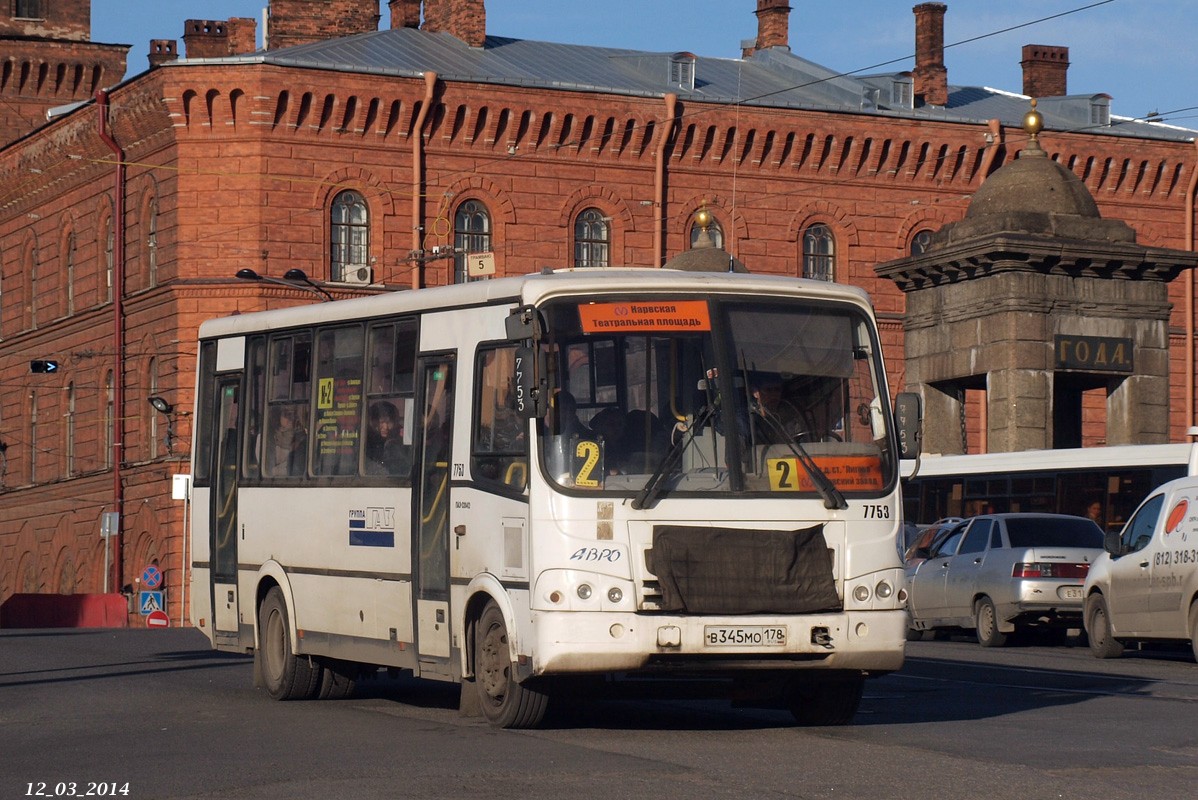 Санкт-Петербург, ПАЗ-320412-05 № 7753