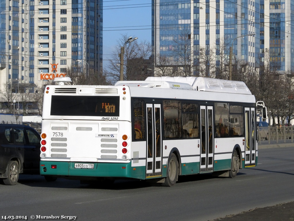 Санкт-Петербург, ЛиАЗ-5292.71 № 7578