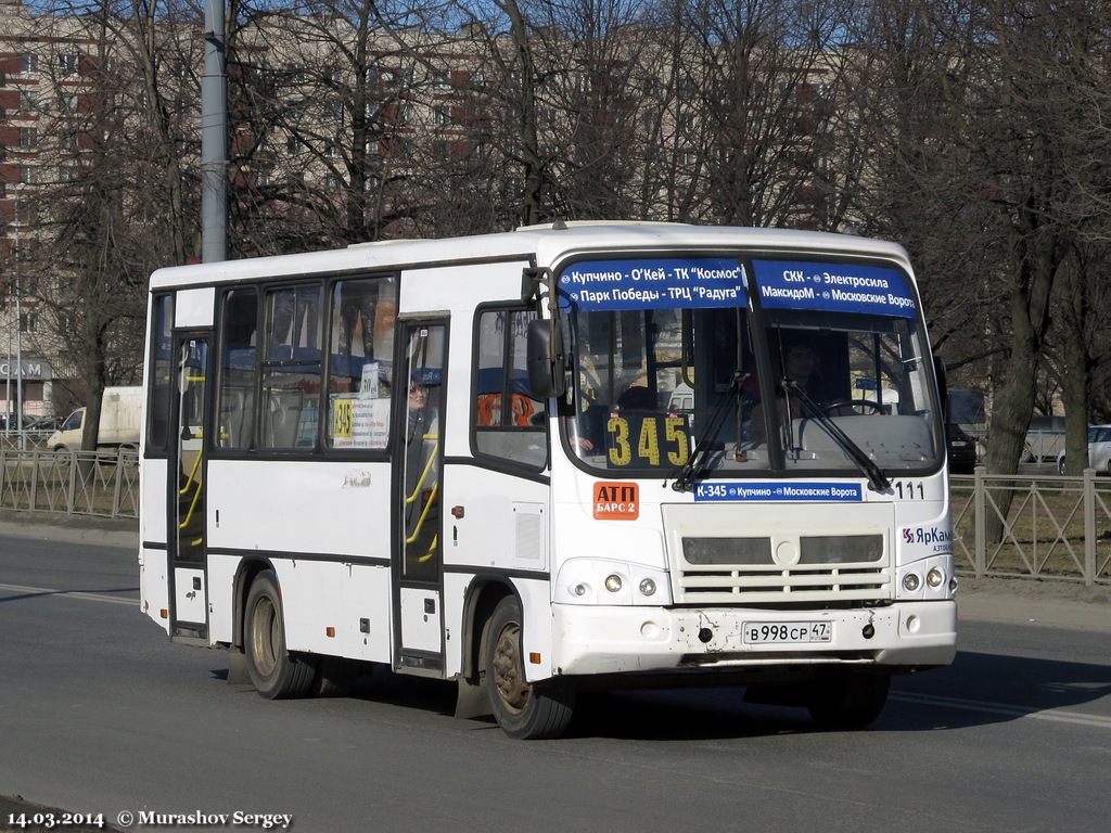 Санкт-Петербург, ПАЗ-320402-05 № 111