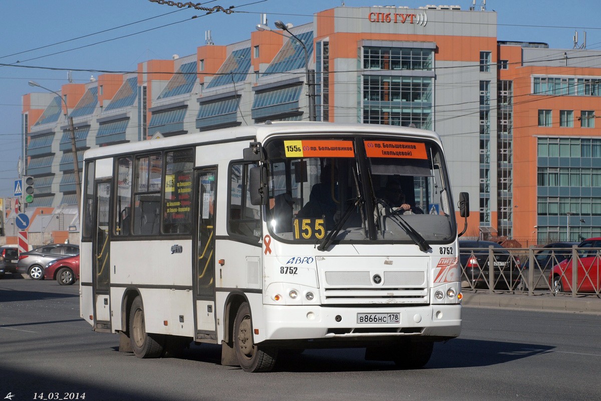 Санкт-Петербург, ПАЗ-320402-05 № 8752