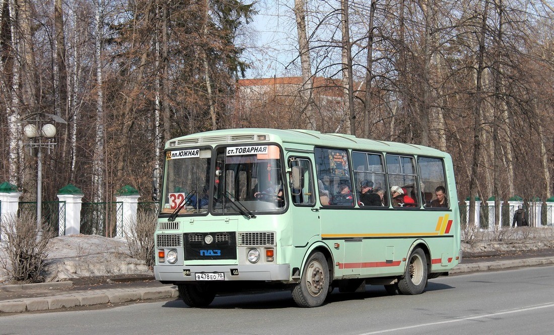 Томская область, ПАЗ-32053 № В 478 ЕО 70