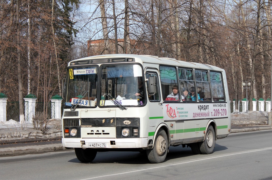 Томская область, ПАЗ-32054 № К 407 РС 70