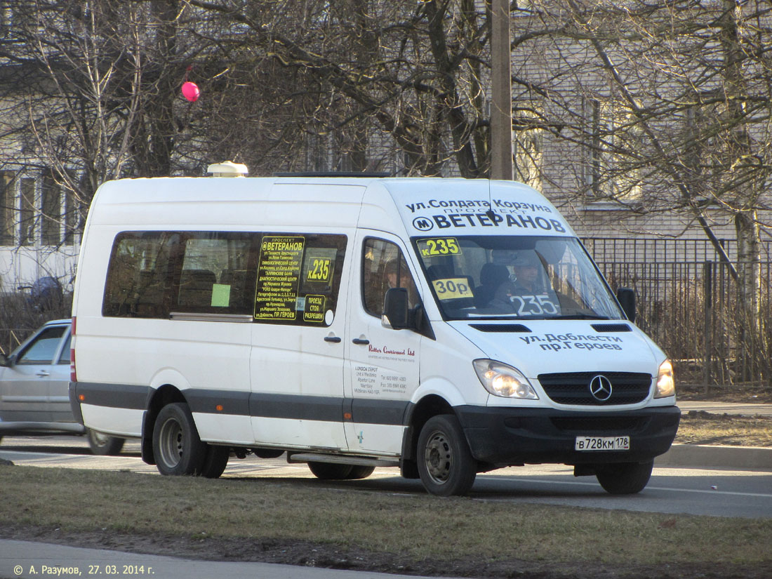 Санкт-Петербург, Луидор-22360C (MB Sprinter) № В 728 КМ 178