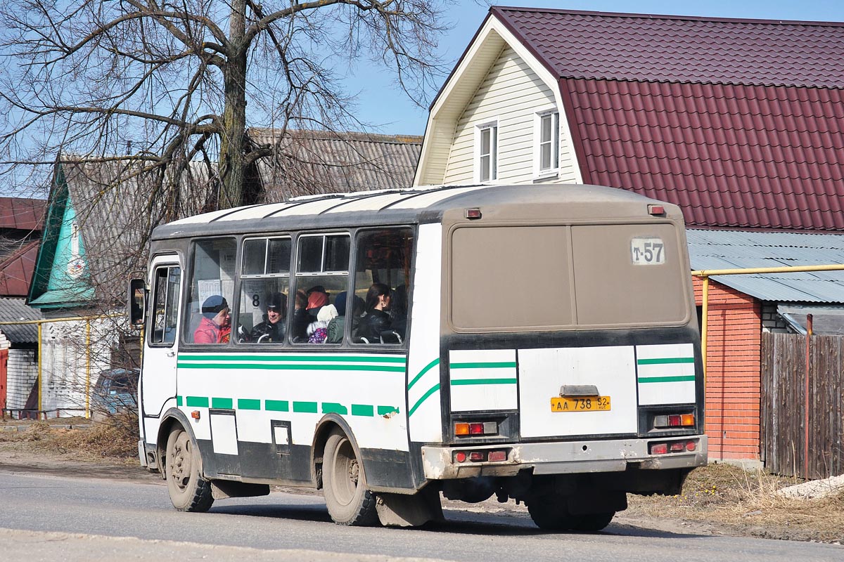 Нижегородская область, ПАЗ-32053 № АА 738 52