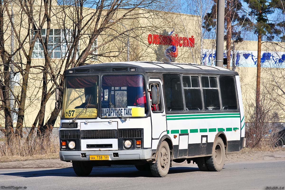 Нижегородская область, ПАЗ-32053 № АА 738 52