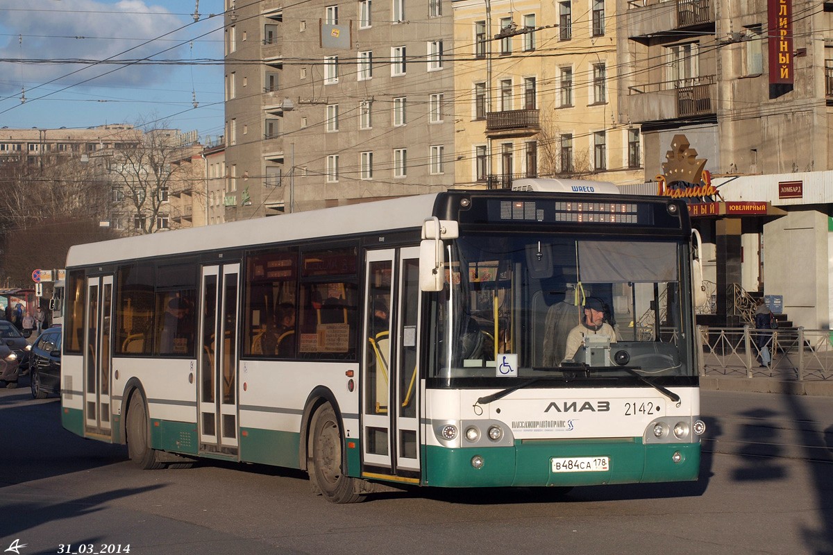 Санкт-Петербург, ЛиАЗ-5292.60 № 2142