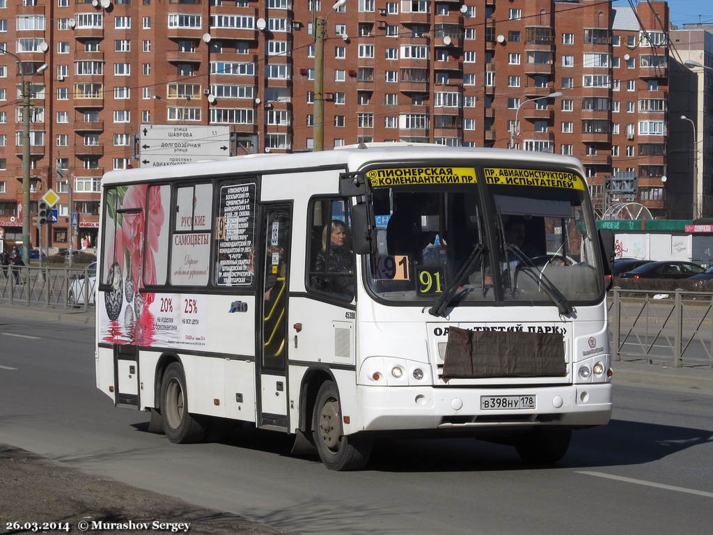 Санкт-Петербург, ПАЗ-320402-05 № В 398 НУ 178