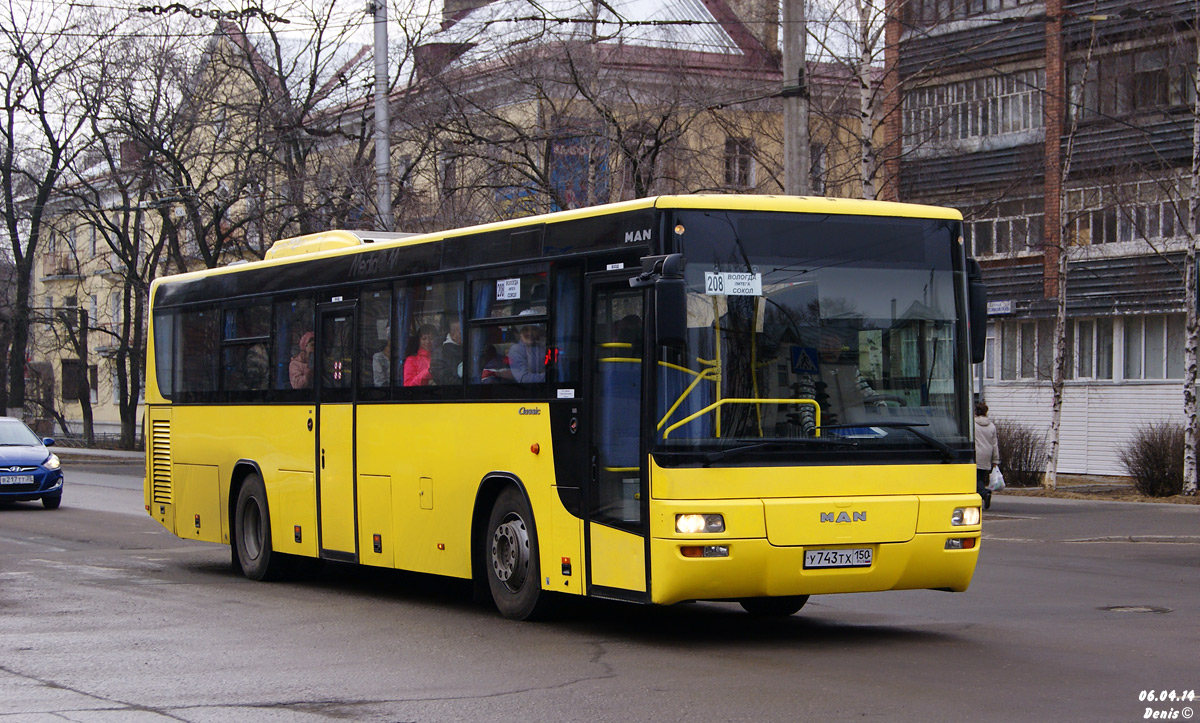 Вологодская область, MAN A72 Lion's Classic SÜ313 № У 743 ТХ 150