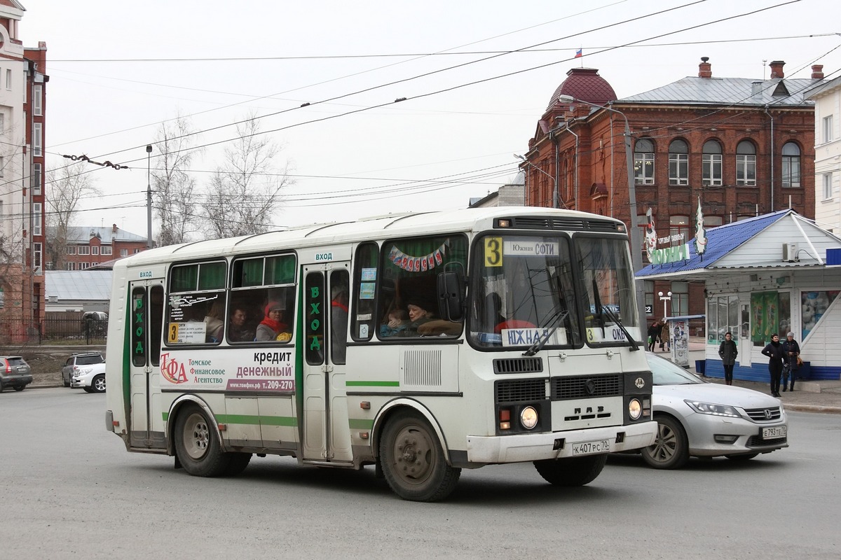 Томская область, ПАЗ-32054 № К 407 РС 70