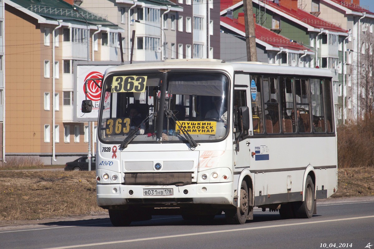 Санкт-Петербург, ПАЗ-320412-05 № 7839