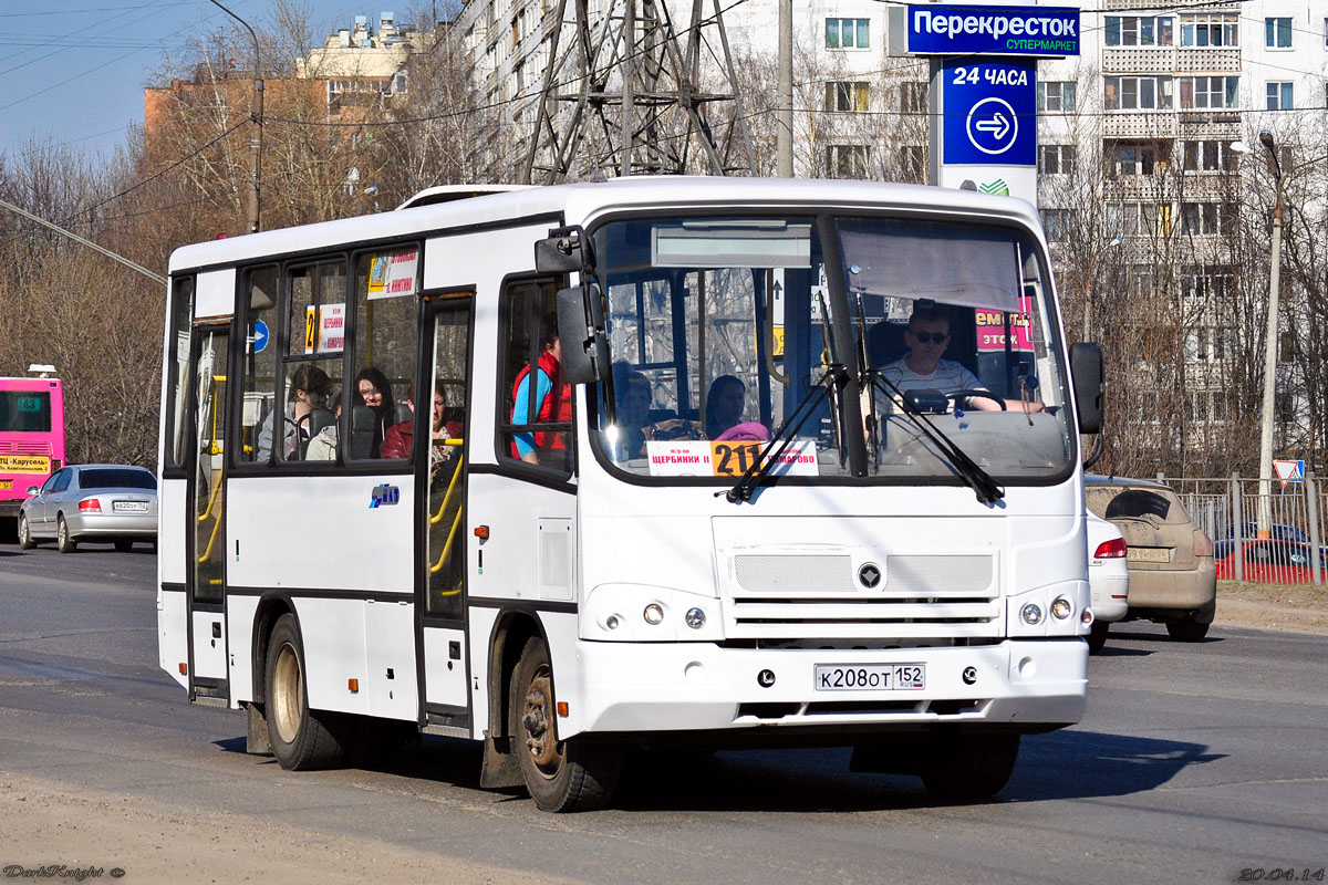 Нижегородская область, ПАЗ-320402-05 № К 208 ОТ 152