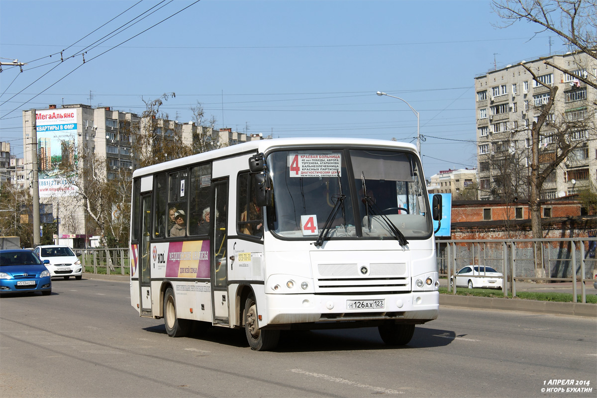 Krasnodar region, PAZ-320402-03 Nr. Н 126 АХ 123