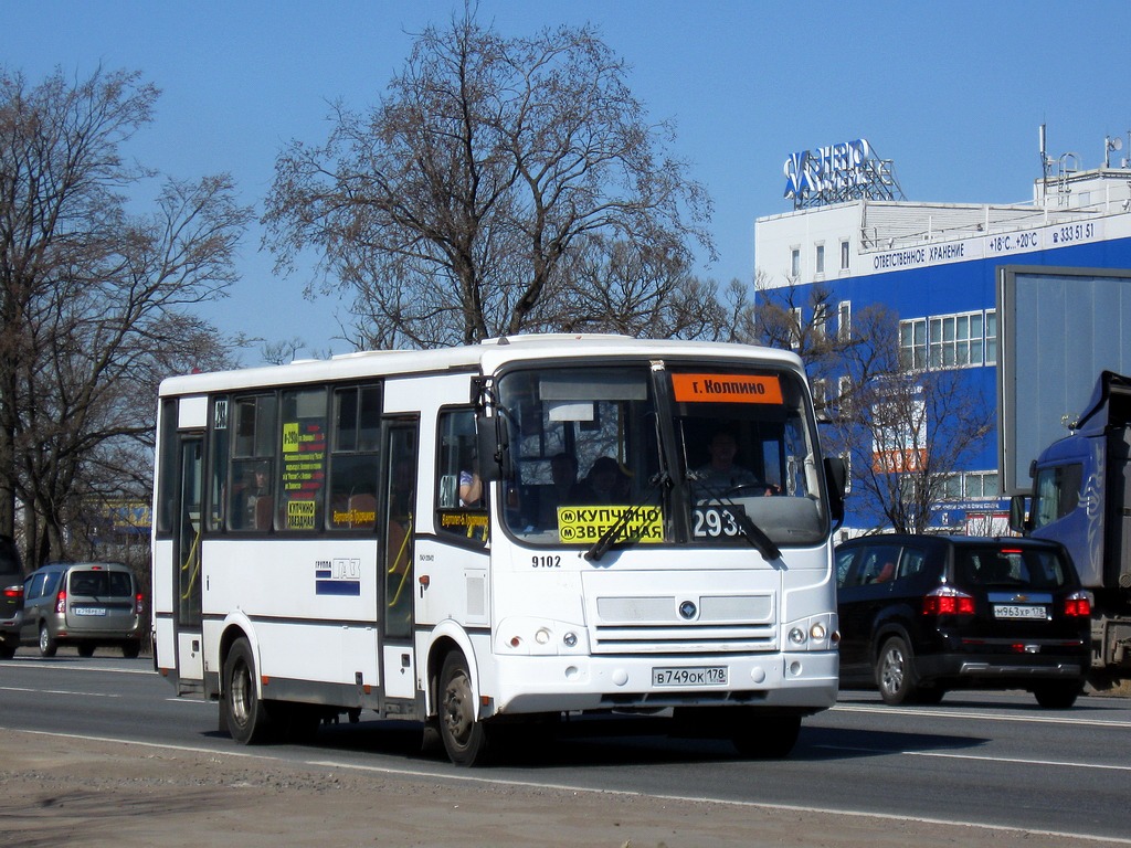 Санкт-Петербург, ПАЗ-320412-05 № 9102