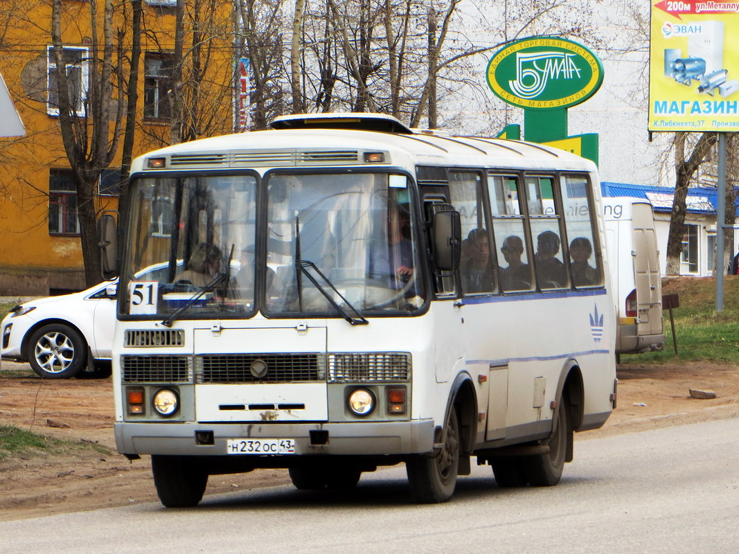 Кировская область, ПАЗ-32054-07 № Н 232 ОС 43