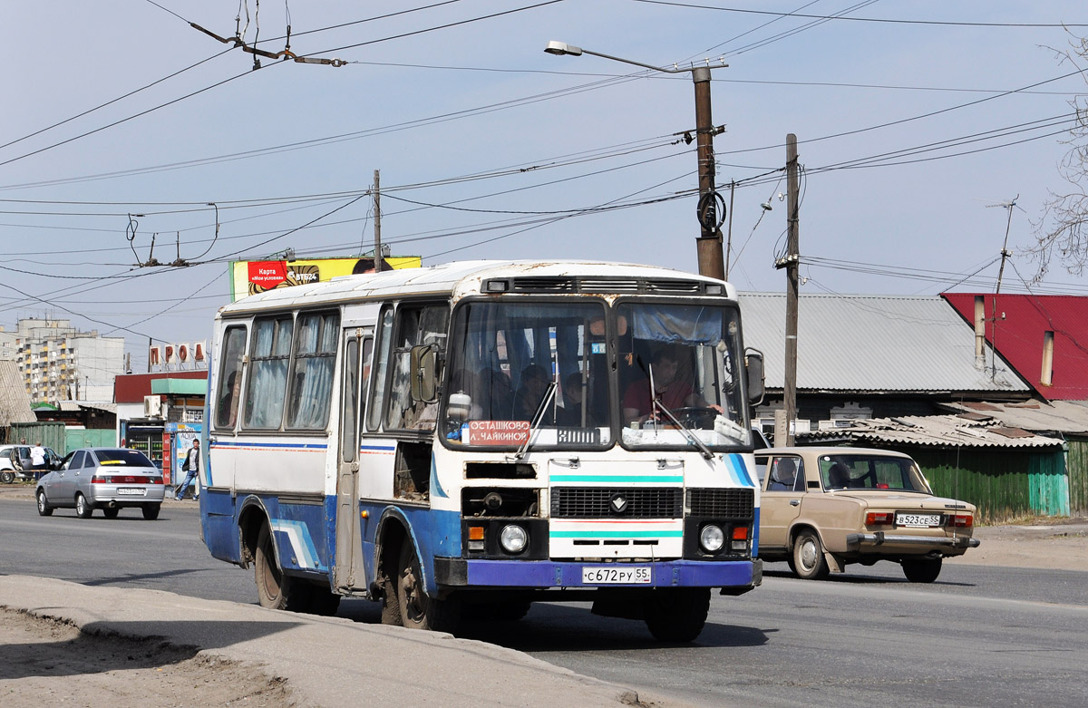 Омская область, ПАЗ-3205 (00) № С 672 РУ 55