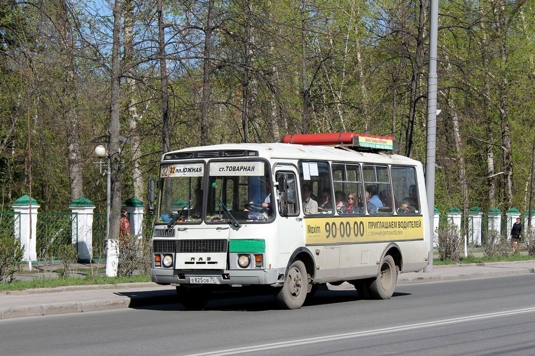 Томская область, ПАЗ-32051-110 № Е 825 ОВ 70