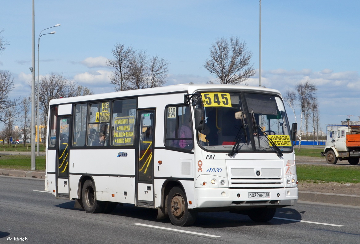 Санкт-Петербург, ПАЗ-320402-05 № 7917