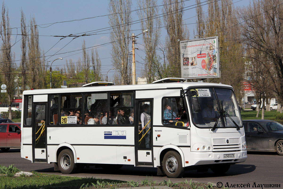 Воронежская область, ПАЗ-320412-05 № Х 740 ХХ 36 — Фото — Автобусный  транспорт