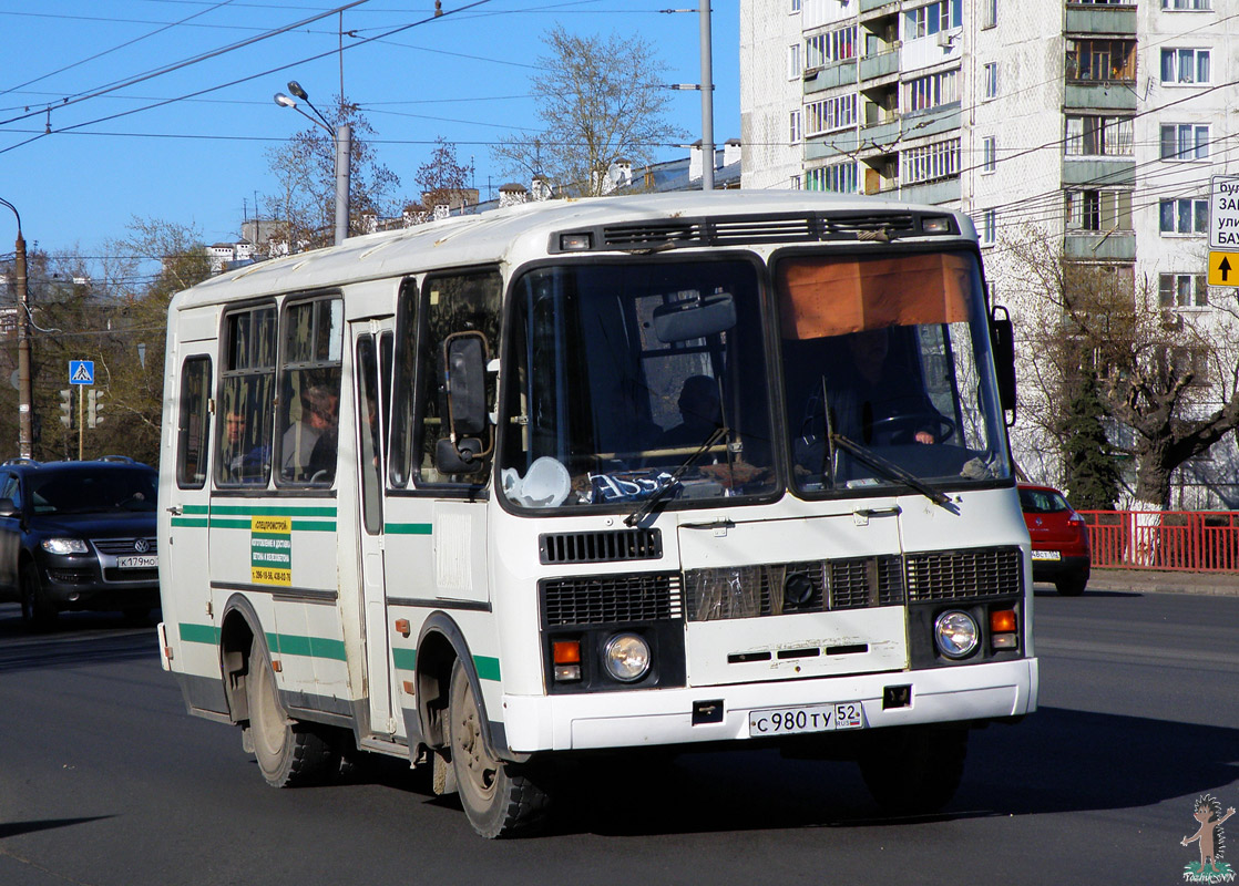 Нижегородская область, ПАЗ-3205-110 № С 980 ТУ 52