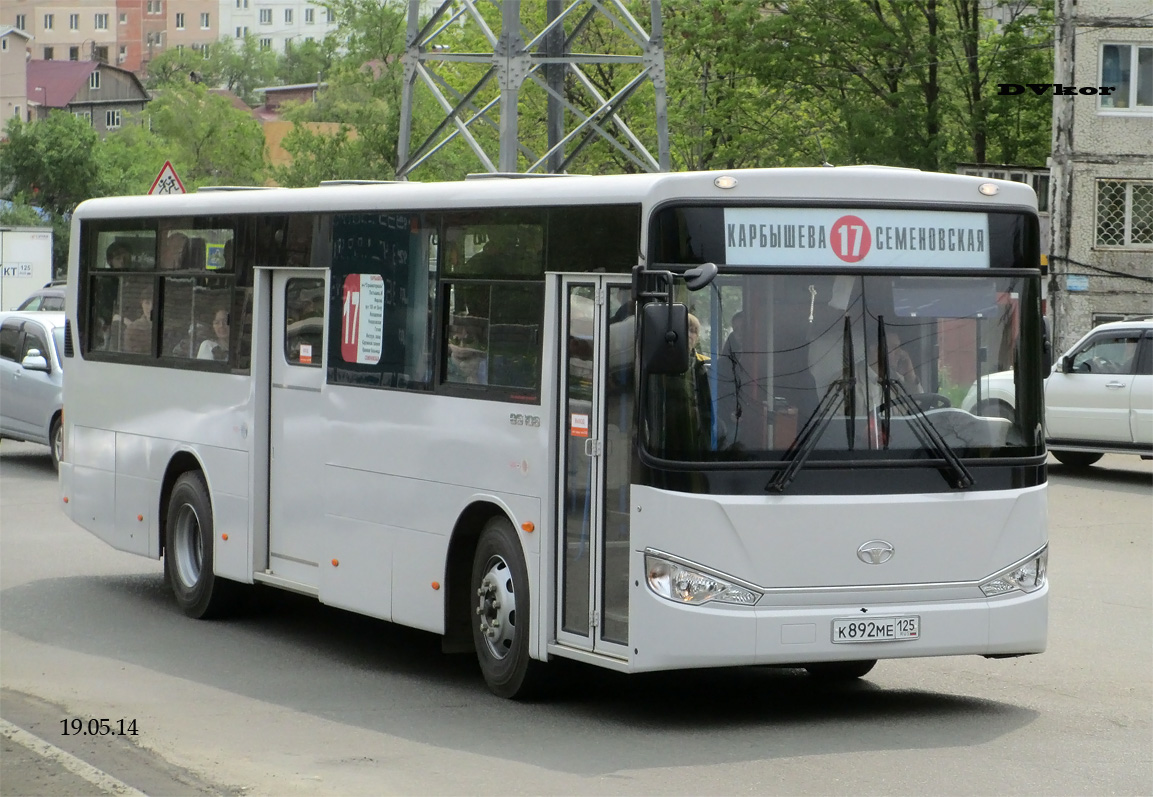 Приморский край, Daewoo New BS106 № К 892 МЕ 125