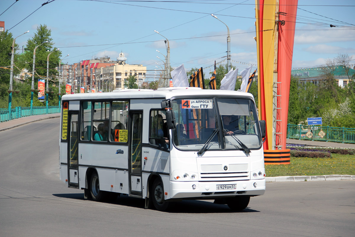 Орловская область, ПАЗ-320402-05 № Е 929 ВМ 57