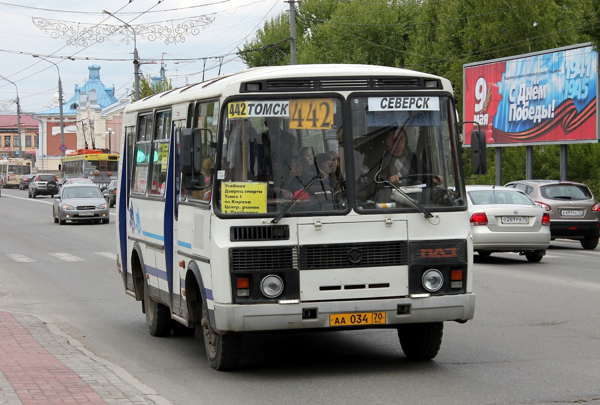 Томская область, ПАЗ-32054 № АА 034 70