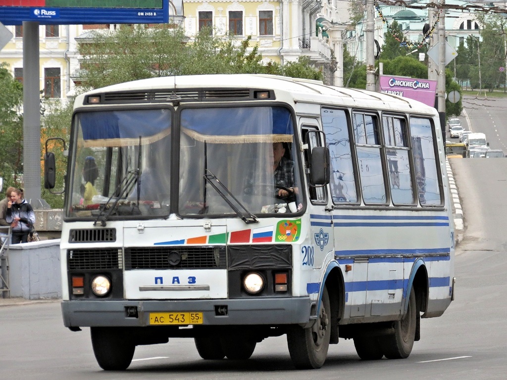 Омская область, ПАЗ-32053 № 208