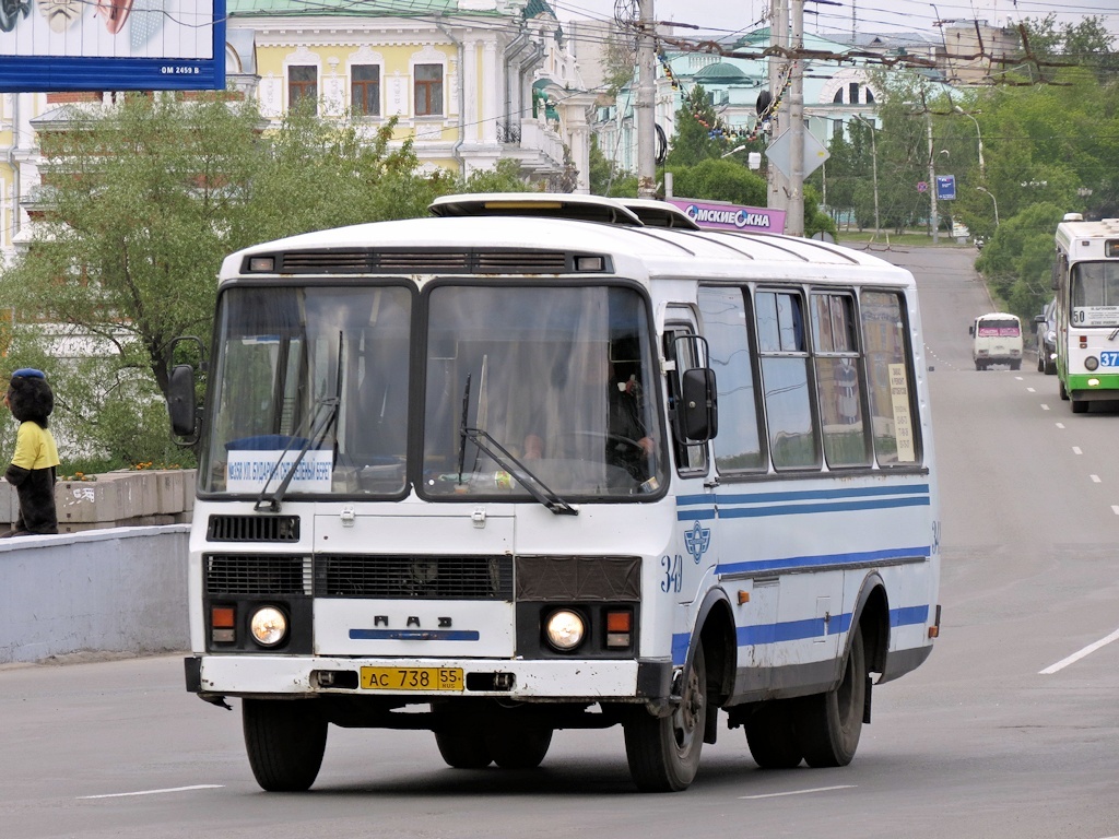 Омская область, ПАЗ-32053 № 349