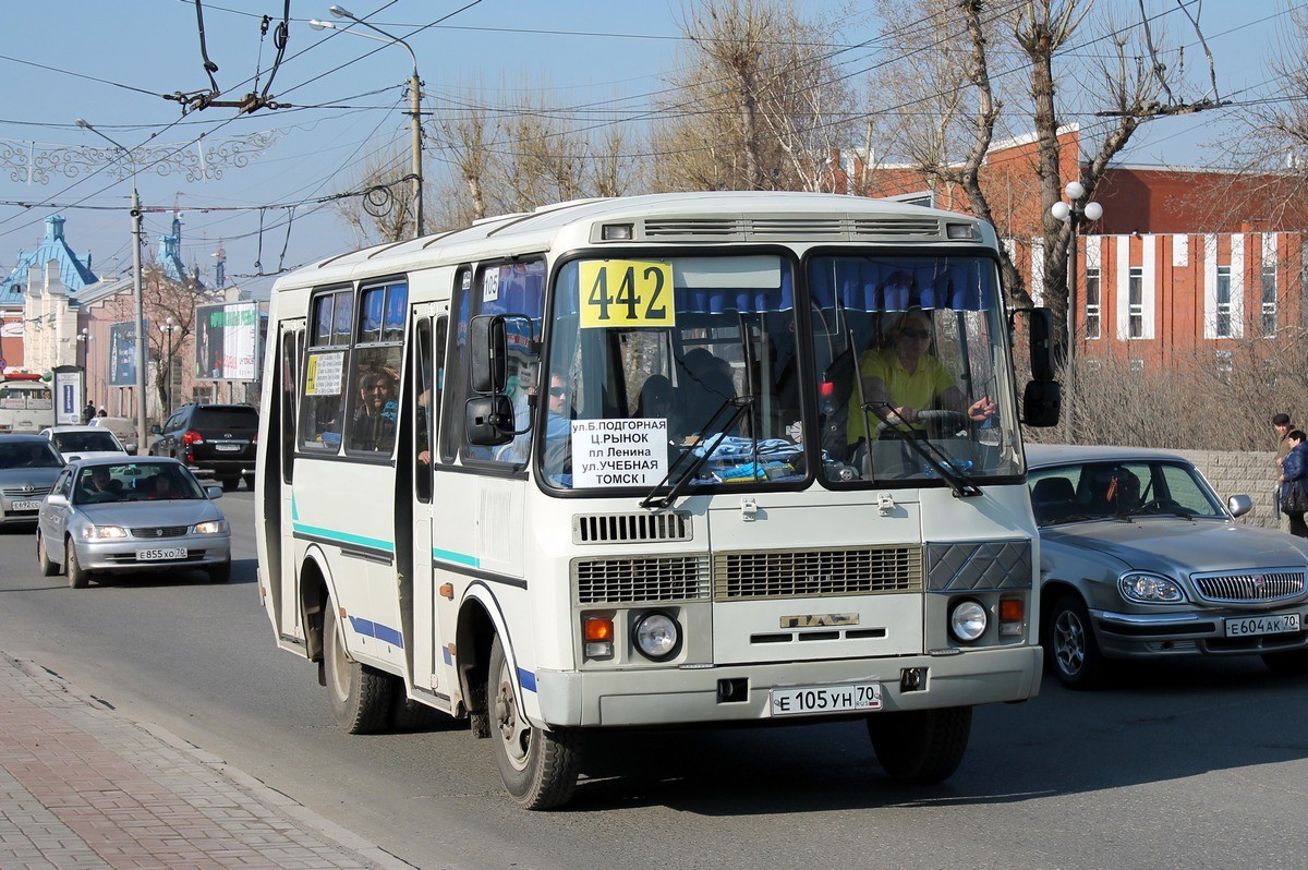 Томская область, ПАЗ-32053 № Е 105 УН 70