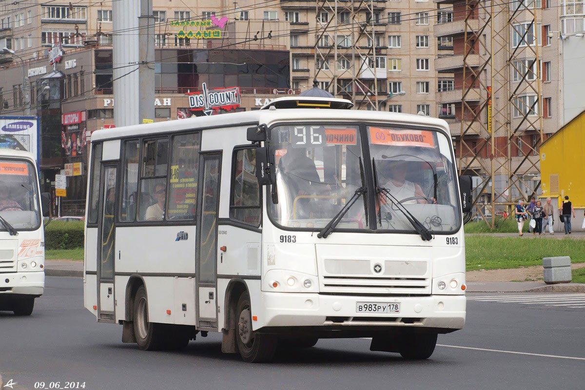 Санкт-Петербург, ПАЗ-320402-05 № 9183