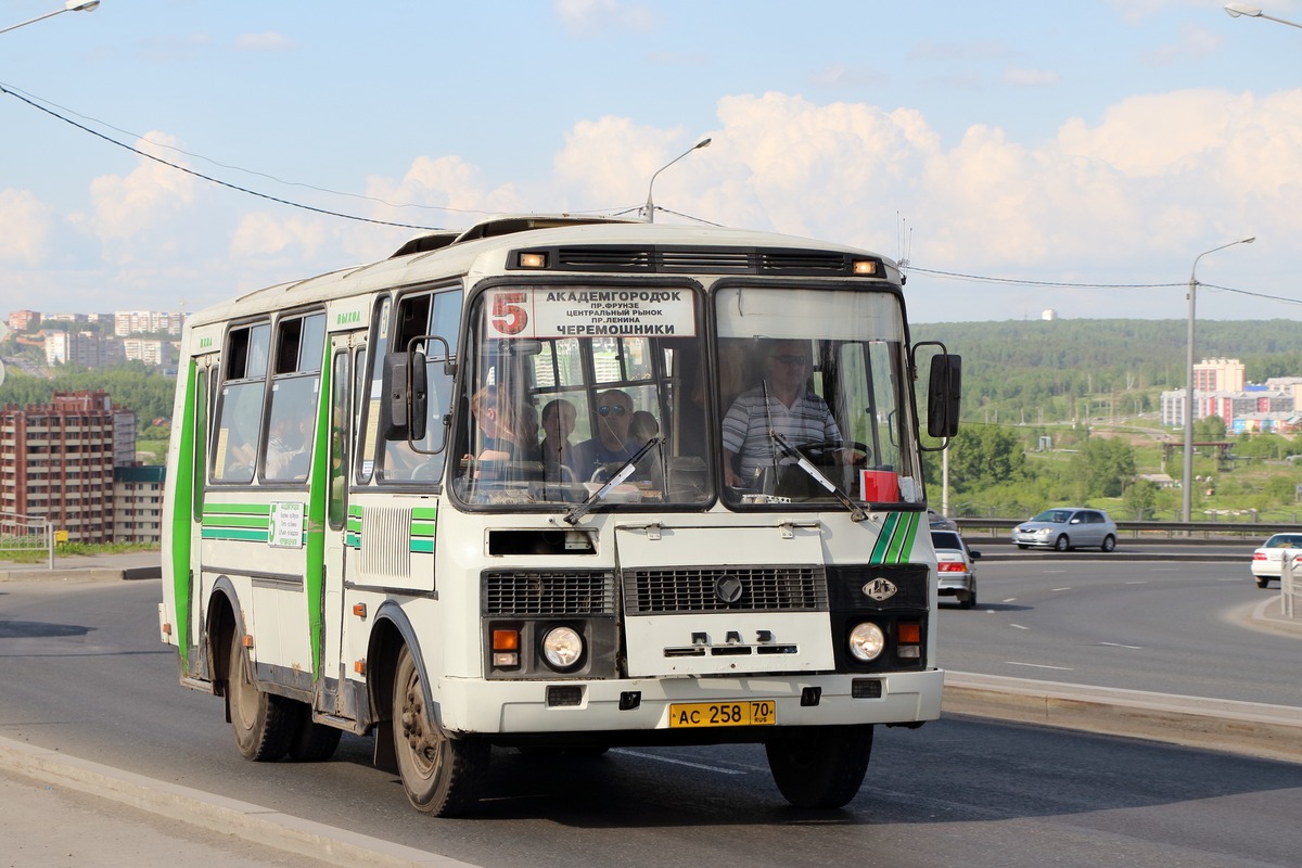 Томская область, ПАЗ-32051-110 № АС 258 70