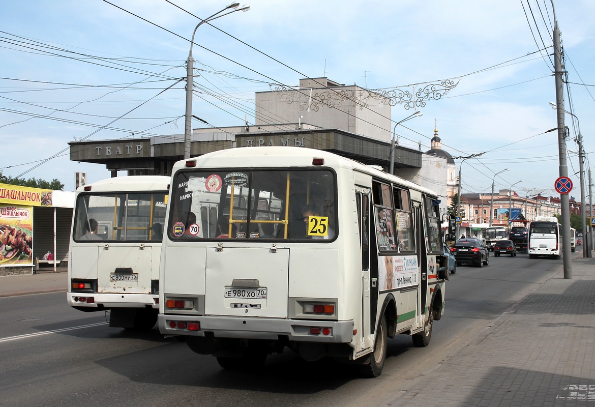 Томская область, ПАЗ-32054 № Е 980 ХО 70