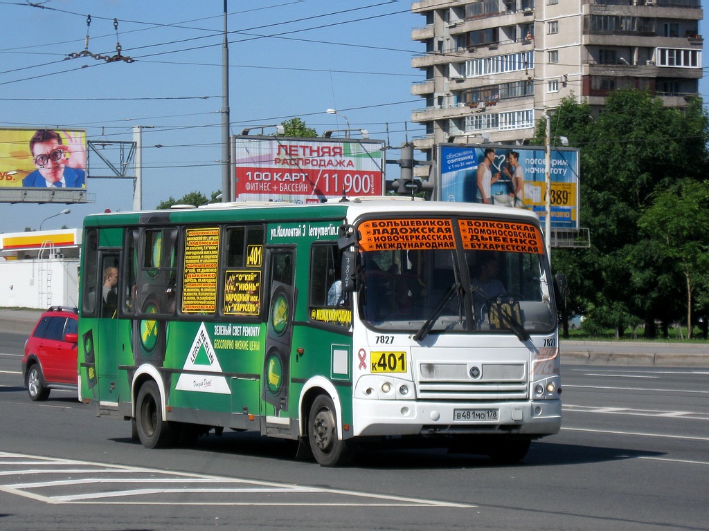 Санкт-Петербург, ПАЗ-320412-05 № 7827