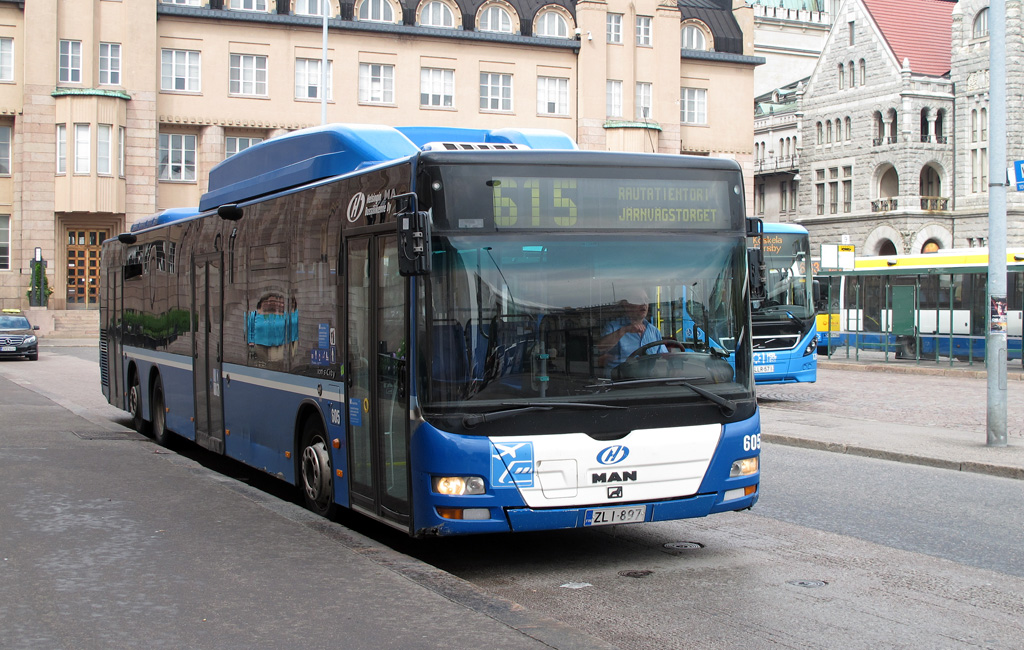 Финляндия, MAN A25 Lion's City ÜLL NÜ313-15 CNG № 605