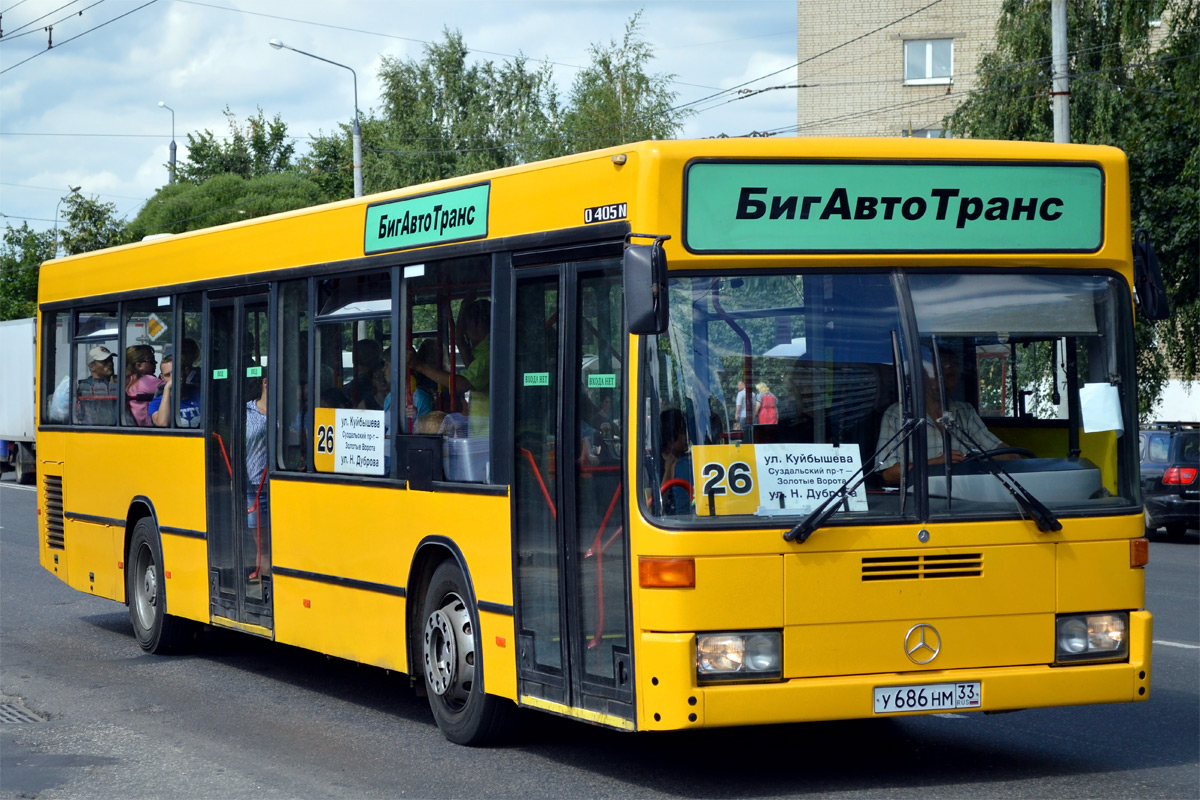 Vladimir region, Mercedes-Benz O405N2 Nr. У 686 НМ 33