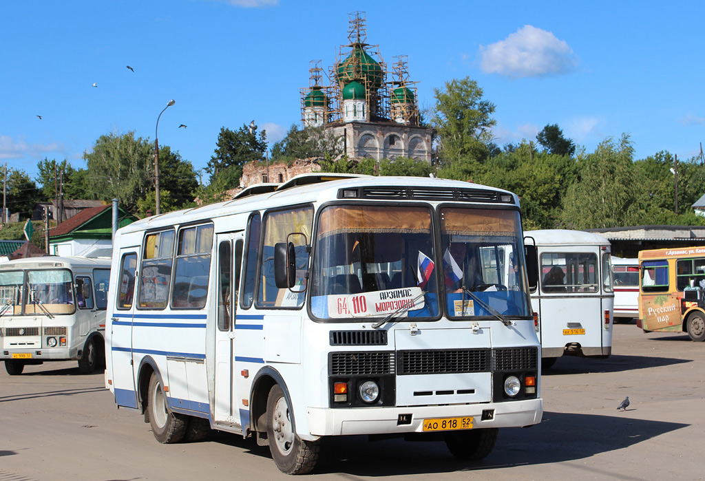 Нижегородская область, ПАЗ-32053 № АО 818 52