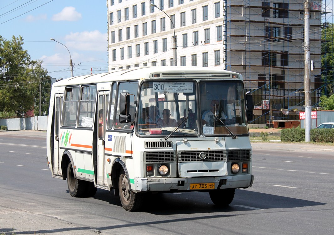 Липецкая область, ПАЗ-32054 № АС 303 48