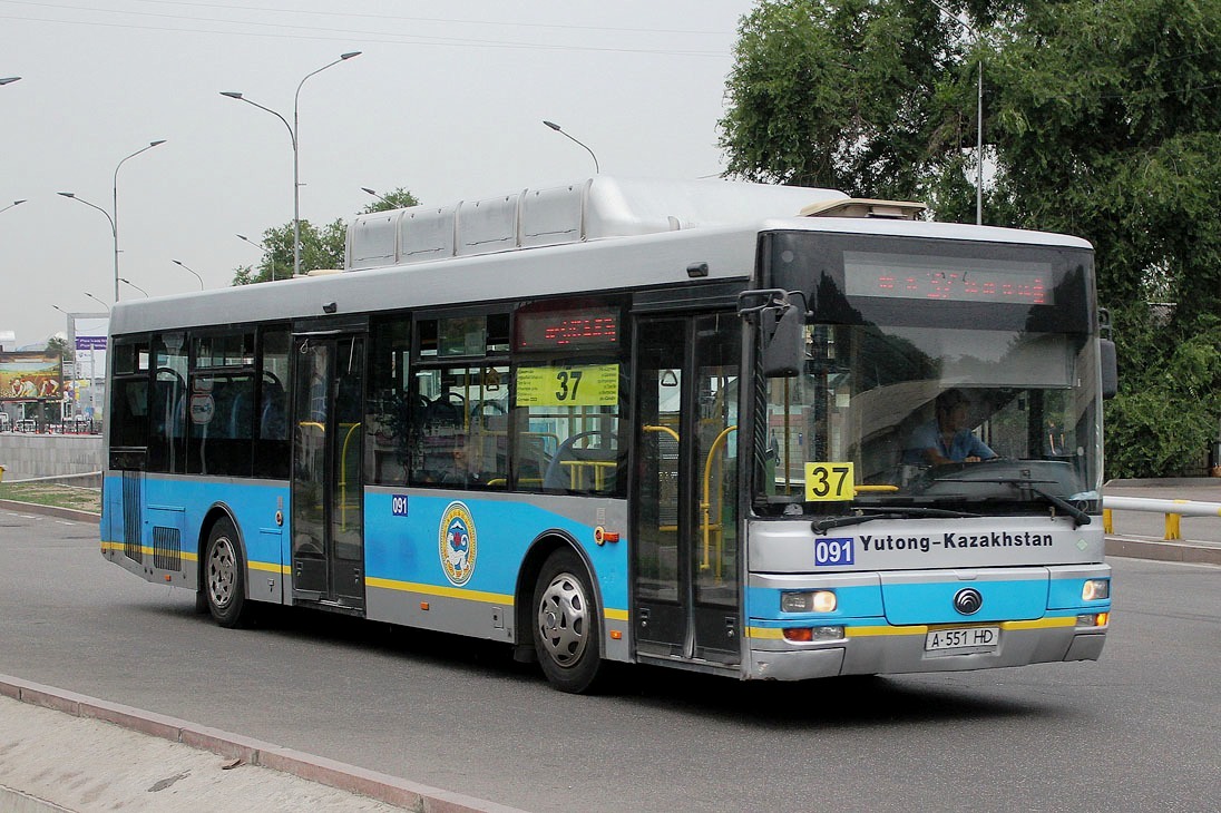 Алматы, Yutong ZK6120HGM № 091