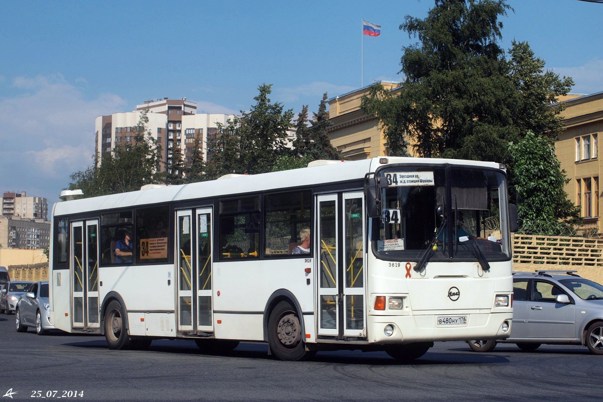 Санкт-Петербург, ЛиАЗ-5293.53 № 3619