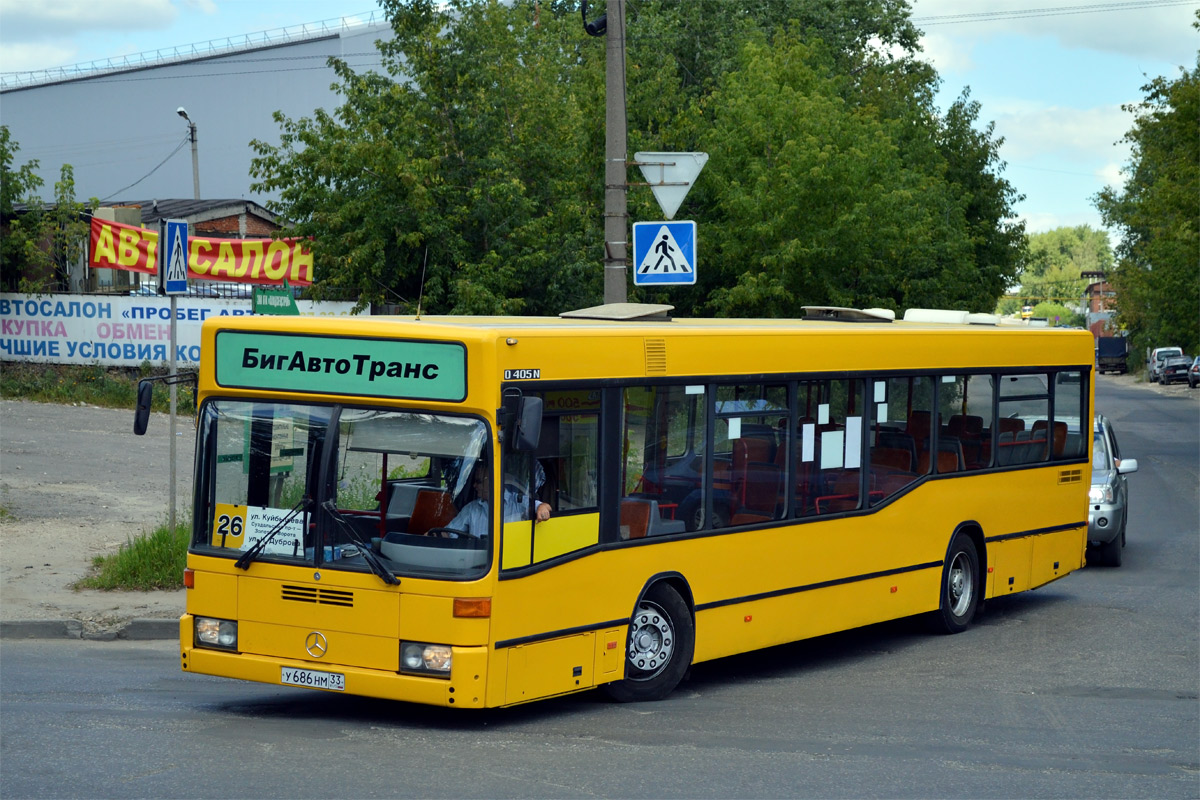 Vladimir region, Mercedes-Benz O405N2 # У 686 НМ 33