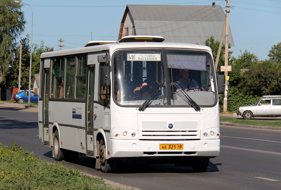 Липецкая область, ПАЗ-320412-05 № АЕ 321 48