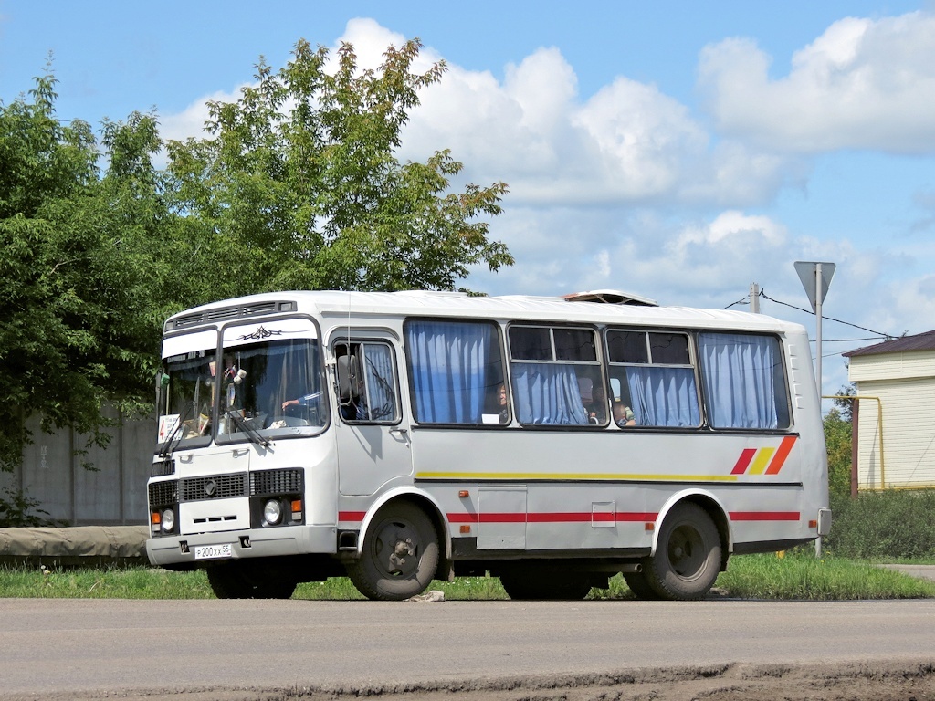 Омская область, ПАЗ-32051-110 № Р 200 ХХ 55