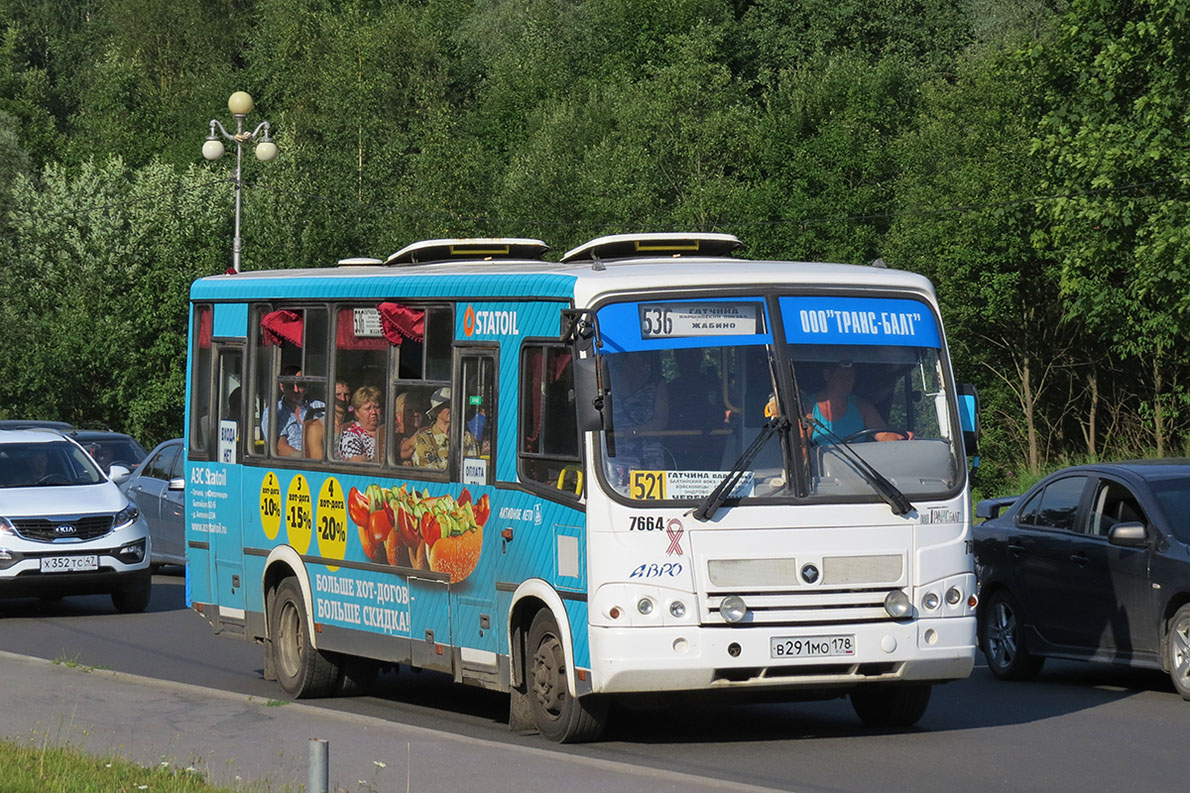 Ленинградская область, ПАЗ-320412-05 № 7664