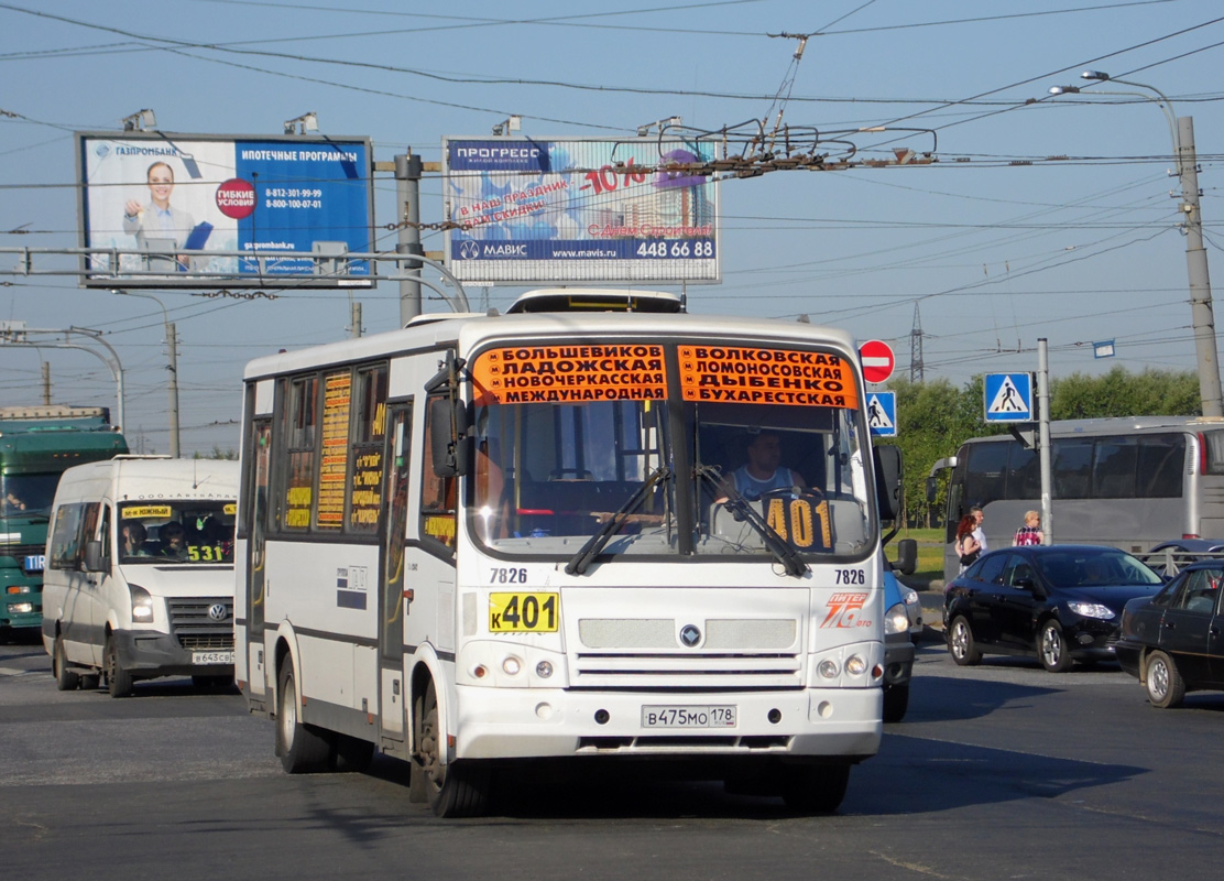 Санкт-Петербург, ПАЗ-320412-05 № 7826