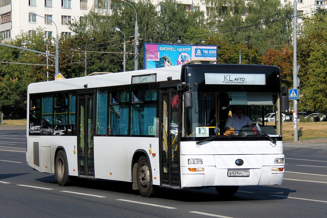 Москва, Yutong ZK6118HGA № В 929 РС 77