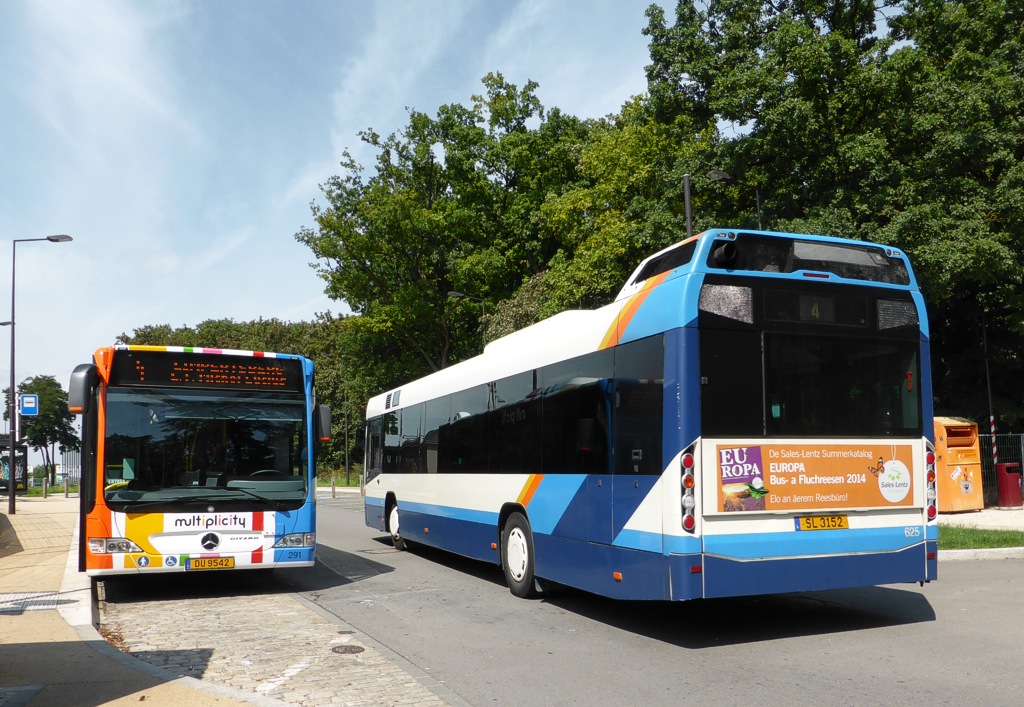 Luxemburg, Volvo 7700 sz.: 625; Luxemburg, Mercedes-Benz O530G Citaro facelift G sz.: 68