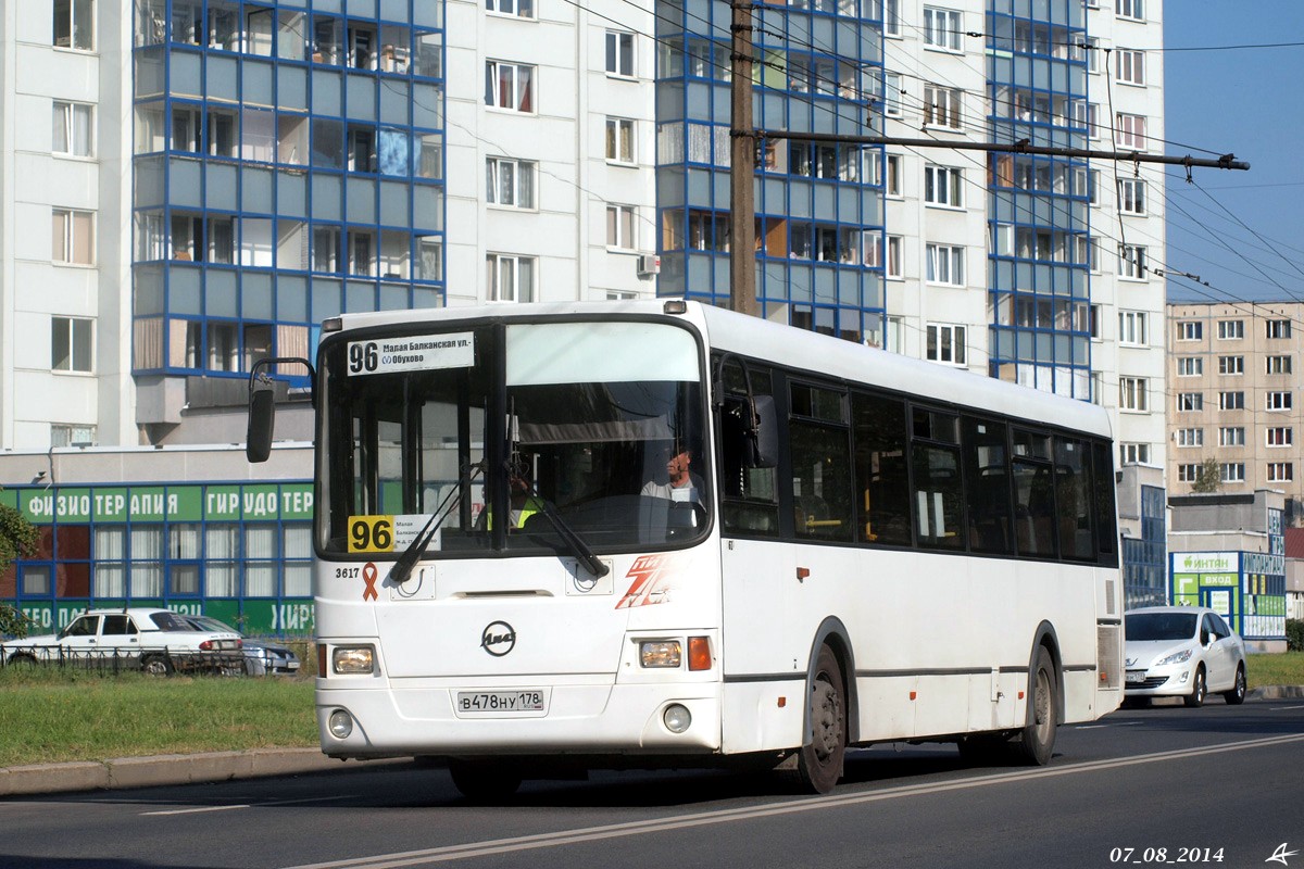 Санкт-Петербург, ЛиАЗ-5293.53 № 3617