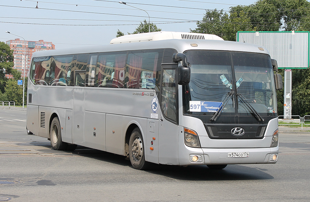 Челябинская область, Hyundai Universe Space Luxury № Х 574 СО 174