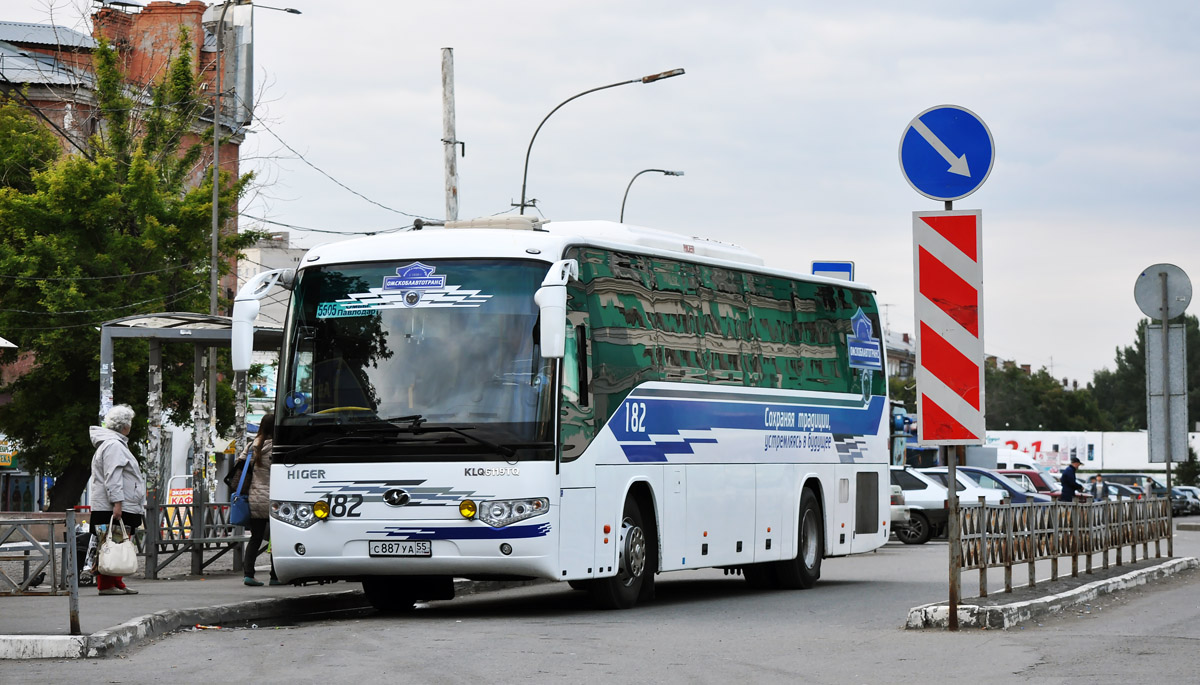 Омская область, Higer KLQ6119TQ № 182 — Фото — Автобусный транспорт