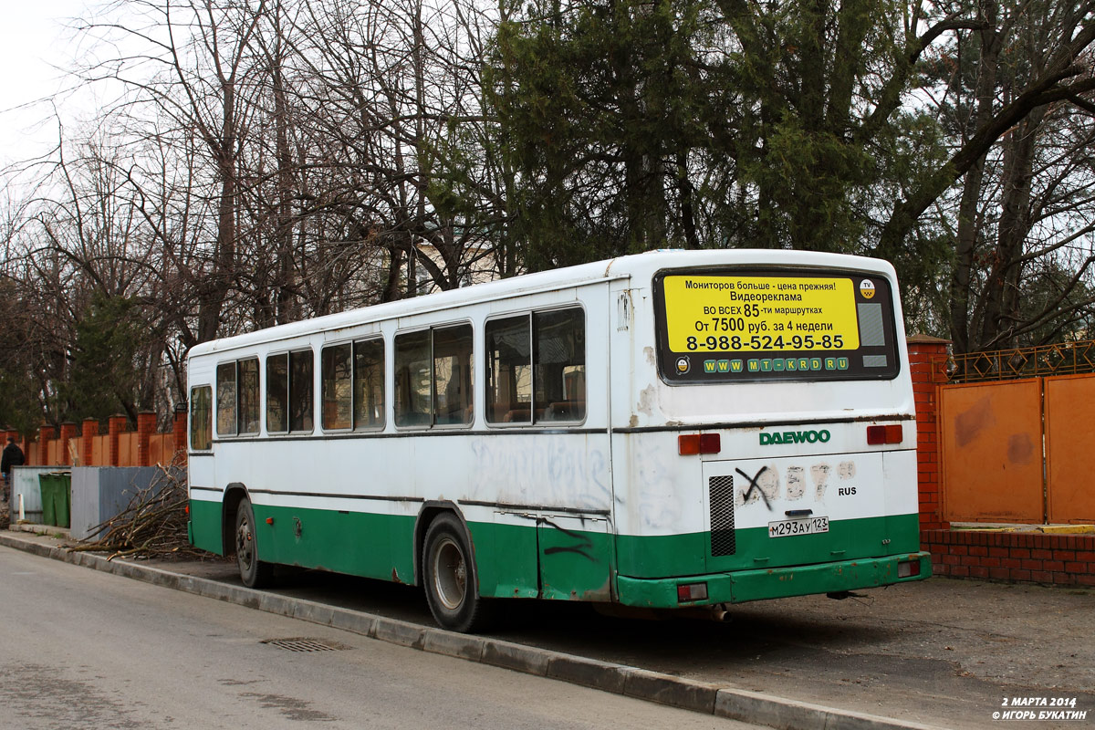 Краснодарский край, Daewoo BS106 Hi-Power № М 293 АУ 123